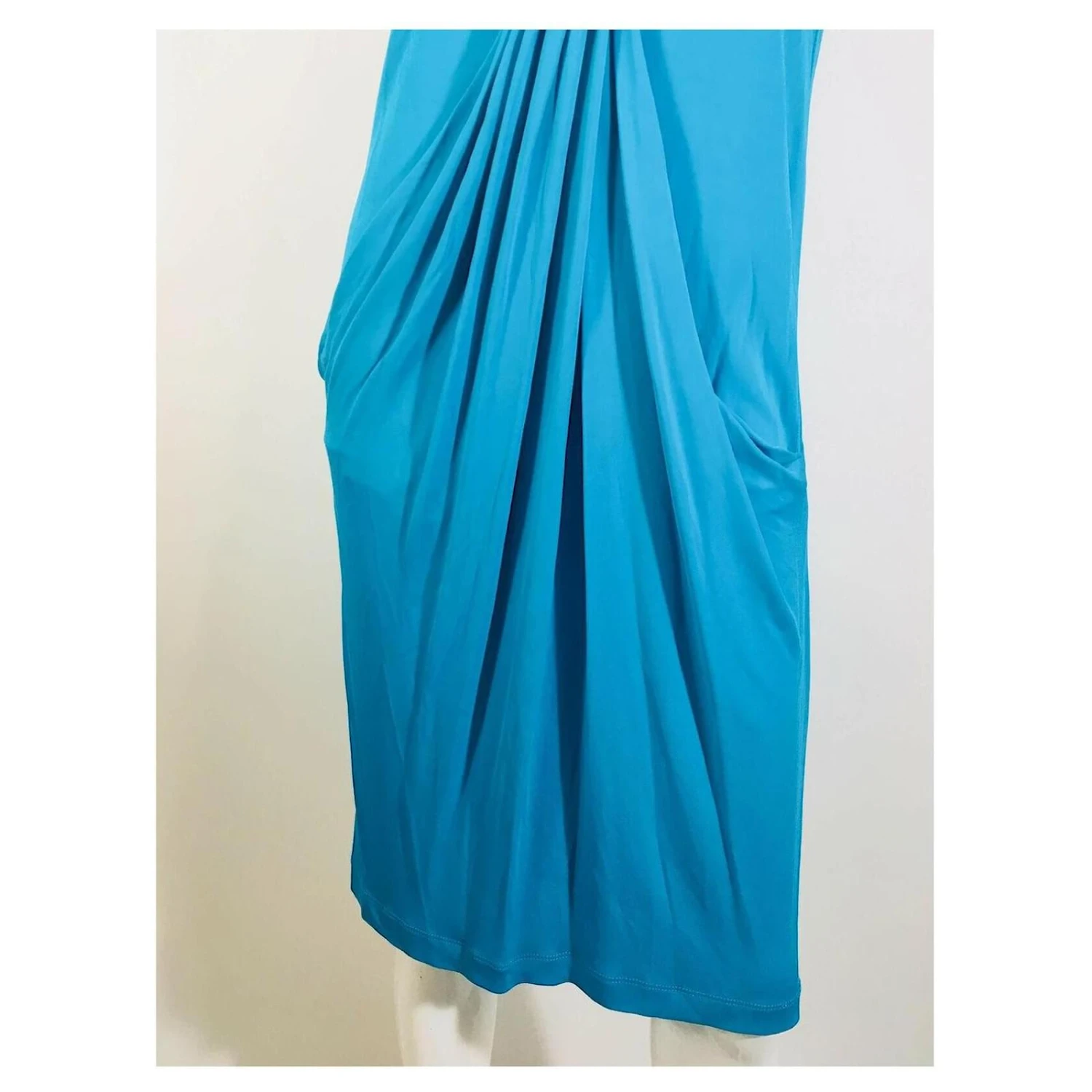 Diane Von Furstenberg DvF Vintage Baker Kleid Türkis 4 Diane Von Furstenberg DvF Vintage Baker Kleid Türkis – Bild 4