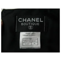 NEUES CHANEL P-KLEID10330 XL 46 MIT SCHWARZEM WOLLGÜRTEL NEUES SCHWARZES KLEID -Deutschland Fem Leucht Verkaufs-Shop 401255 4