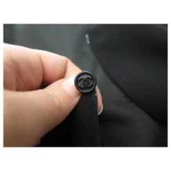 NEUES CHANEL P-KLEID10330 XL 46 MIT SCHWARZEM WOLLGÜRTEL NEUES SCHWARZES KLEID -Deutschland Fem Leucht Verkaufs-Shop 401255 8