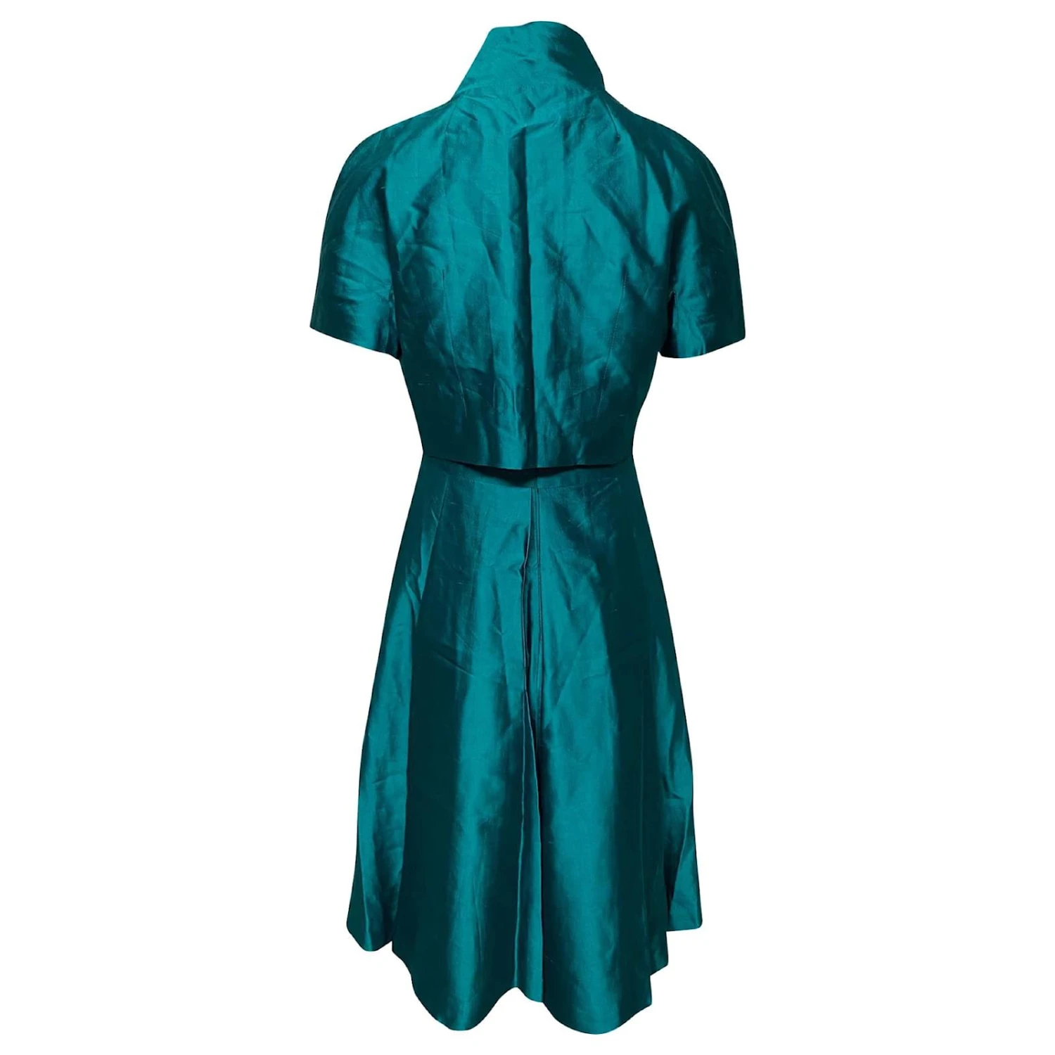 Max Mara Bolero Und Kleid Aus Blauer Seide 2 Max Mara Bolero Und Kleid Aus Blauer Seide – Bild 2