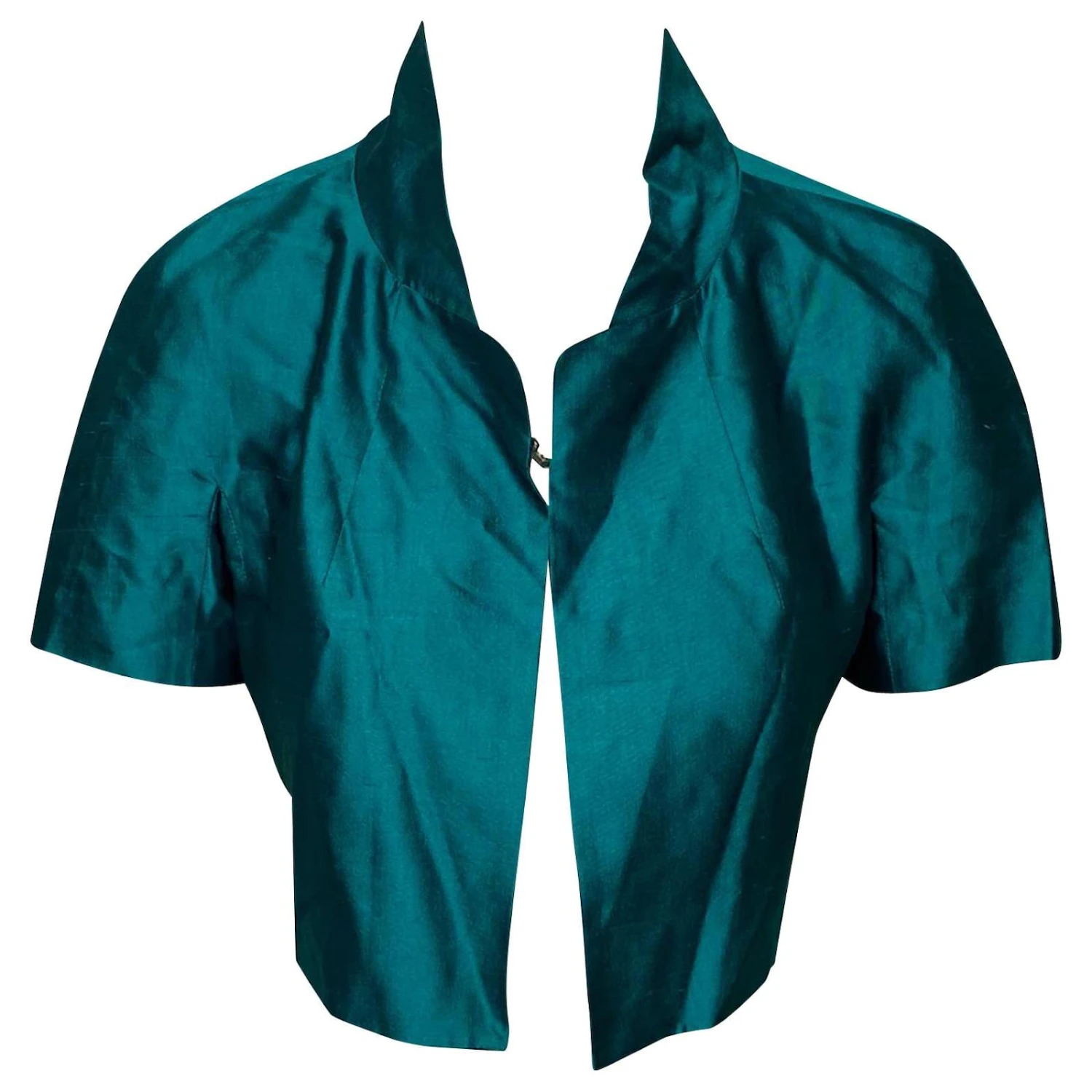 Max Mara Bolero Und Kleid Aus Blauer Seide 3 Max Mara Bolero Und Kleid Aus Blauer Seide – Bild 3