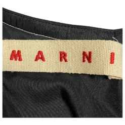 Marni Kleid Mit Kontrastnähten In Schwarz Ramie 12 Marni Kleid Mit Kontrastnähten In Schwarz Ramie -Deutschland Fem Leucht Verkaufs-Shop 412445 3