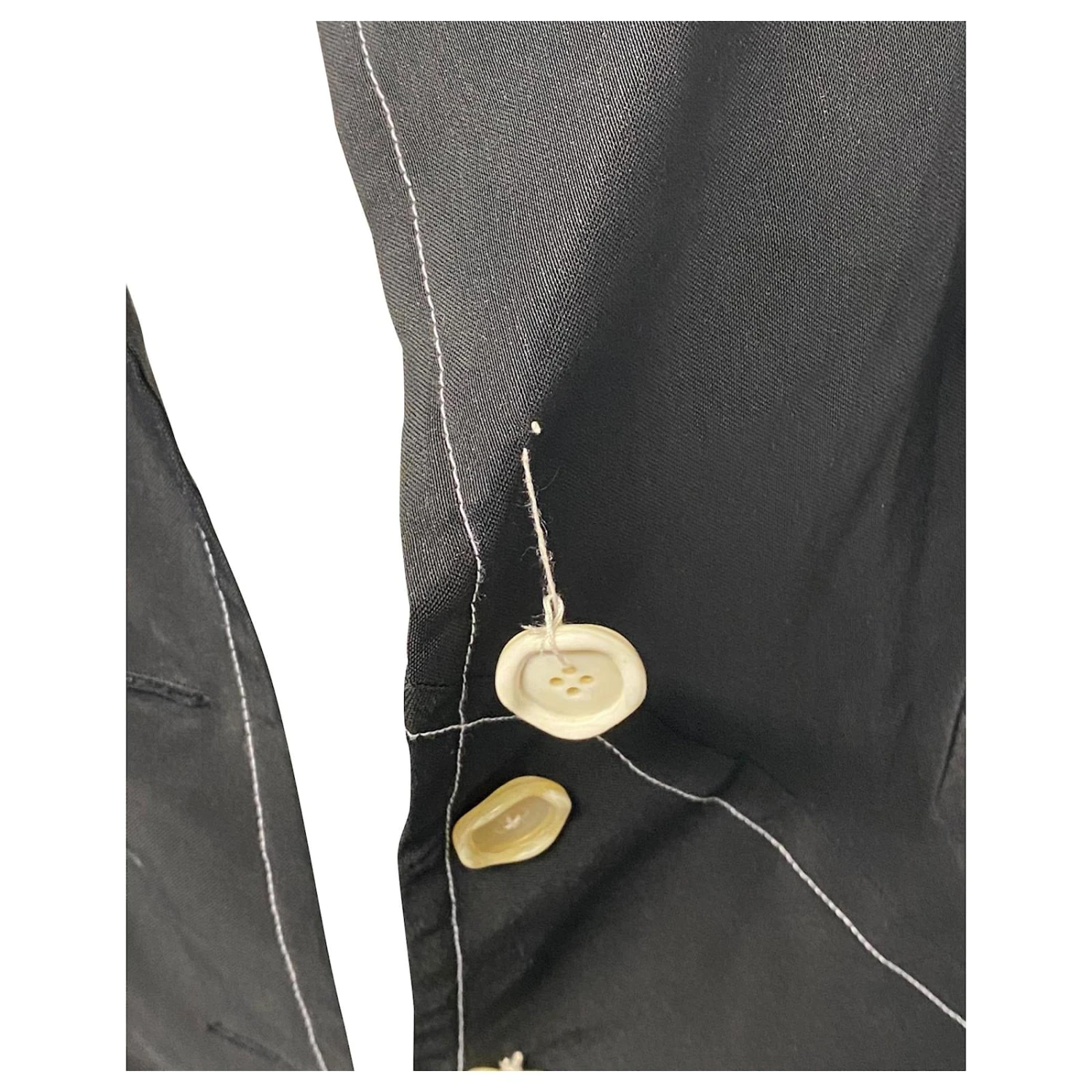 Marni Kleid Mit Kontrastnähten In Schwarz Ramie 7 Marni Kleid Mit Kontrastnähten In Schwarz Ramie – Bild 7