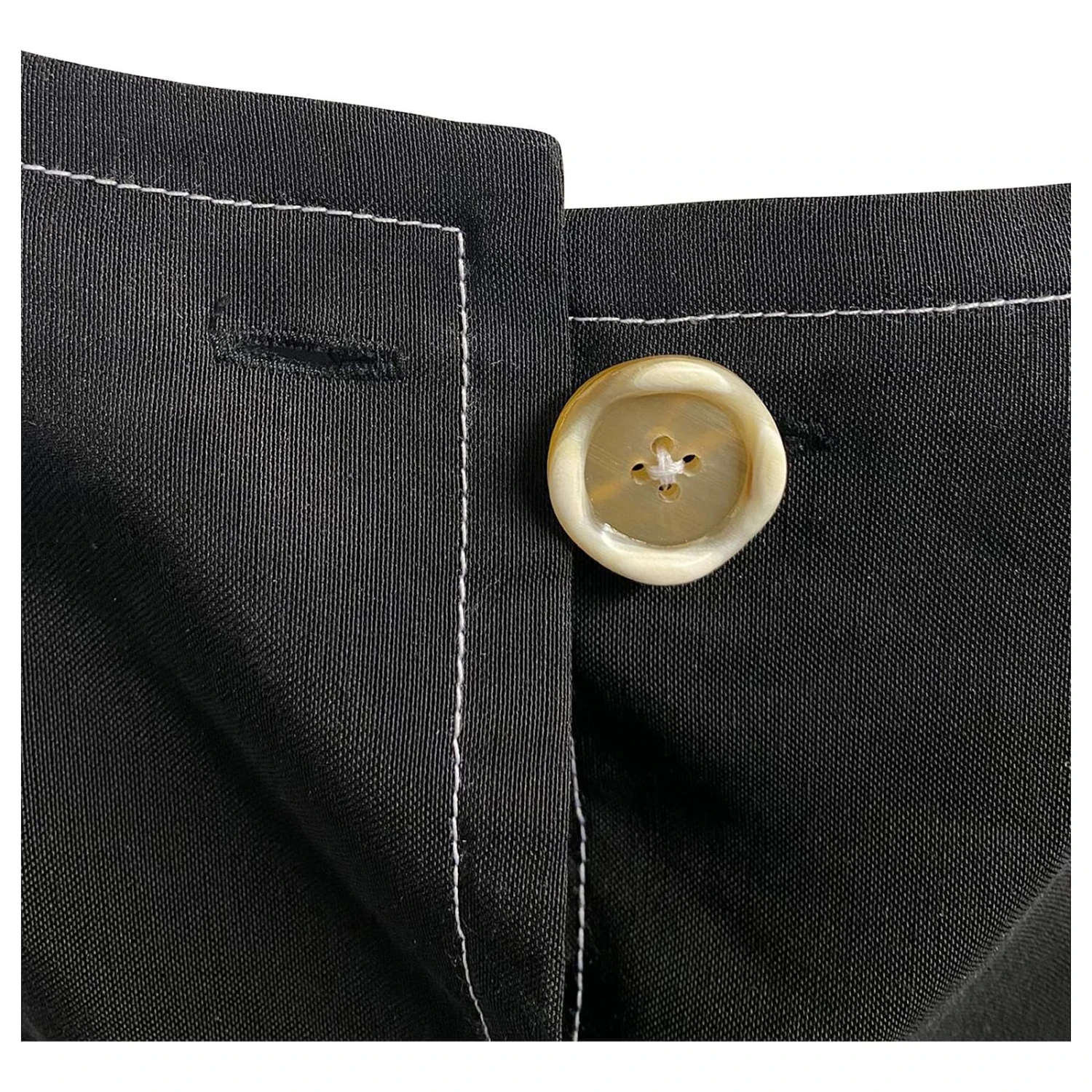 Marni Kleid Mit Kontrastnähten In Schwarz Ramie 8 Marni Kleid Mit Kontrastnähten In Schwarz Ramie – Bild 8