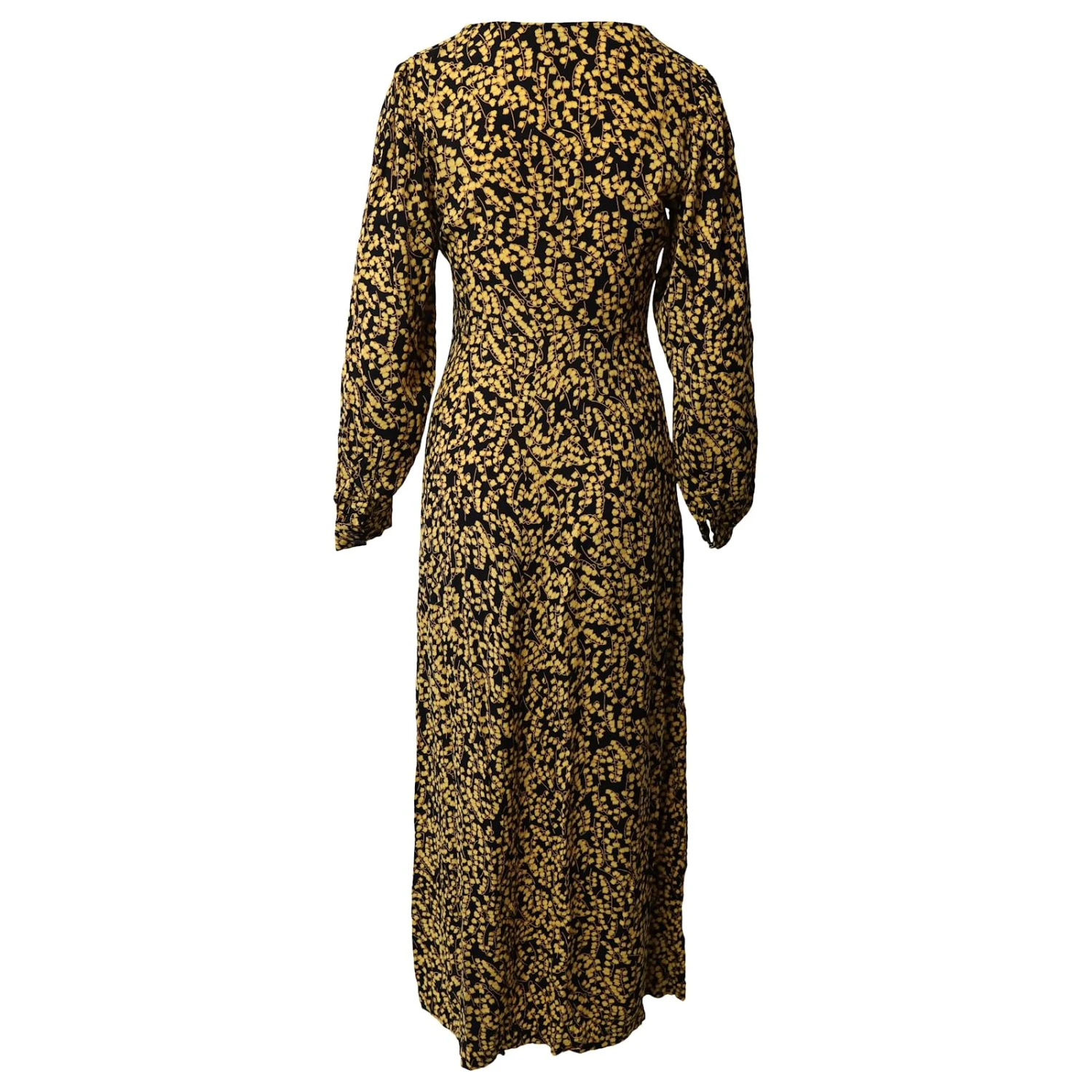 Ganni Ala Langes Kleid Aus Schwarzer Viskose 2 Ganni Ala Langes Kleid Aus Schwarzer Viskose – Bild 2