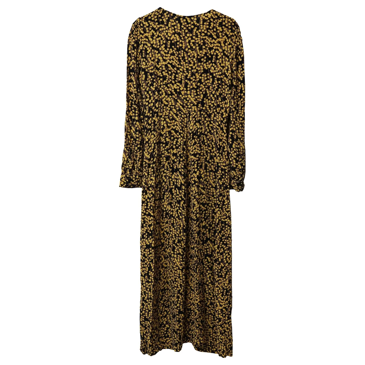 Ganni Ala Langes Kleid Aus Schwarzer Viskose 4 Ganni Ala Langes Kleid Aus Schwarzer Viskose – Bild 4