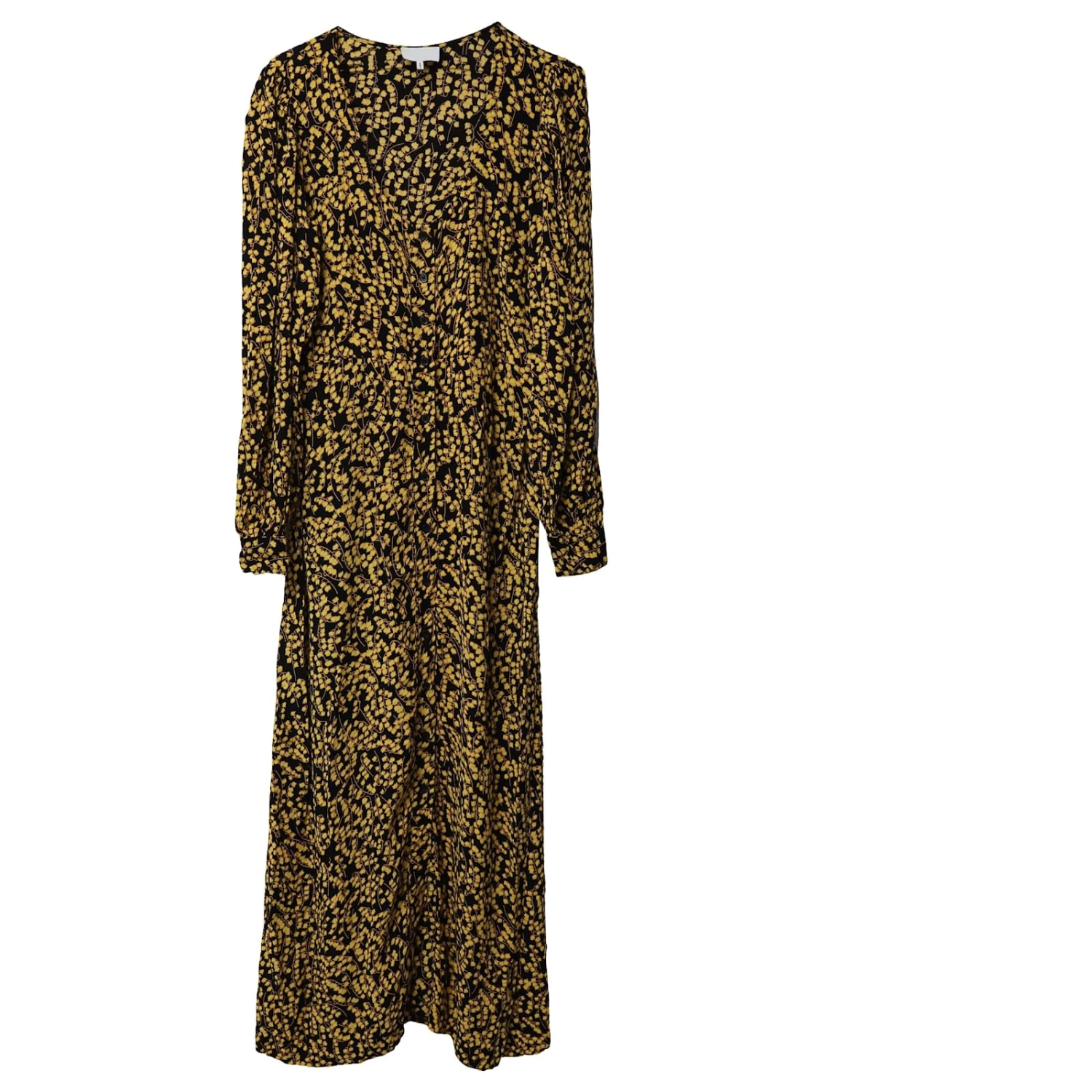 Ganni Ala Langes Kleid Aus Schwarzer Viskose 5 Ganni Ala Langes Kleid Aus Schwarzer Viskose – Bild 5