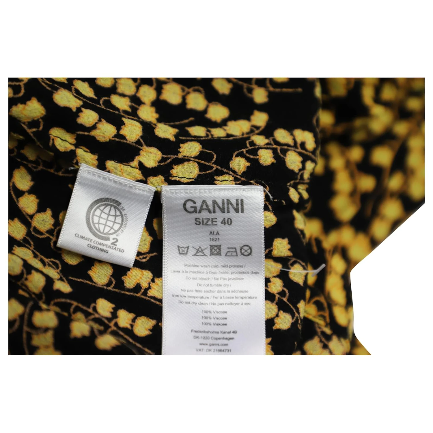 Ganni Ala Langes Kleid Aus Schwarzer Viskose 8 Ganni Ala Langes Kleid Aus Schwarzer Viskose – Bild 8