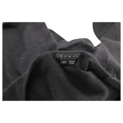 Theory – Langärmliges, Drapiertes Jersey-Kleid Aus Schwarzer Wolle -Deutschland Fem Leucht Verkaufs-Shop 488655 3