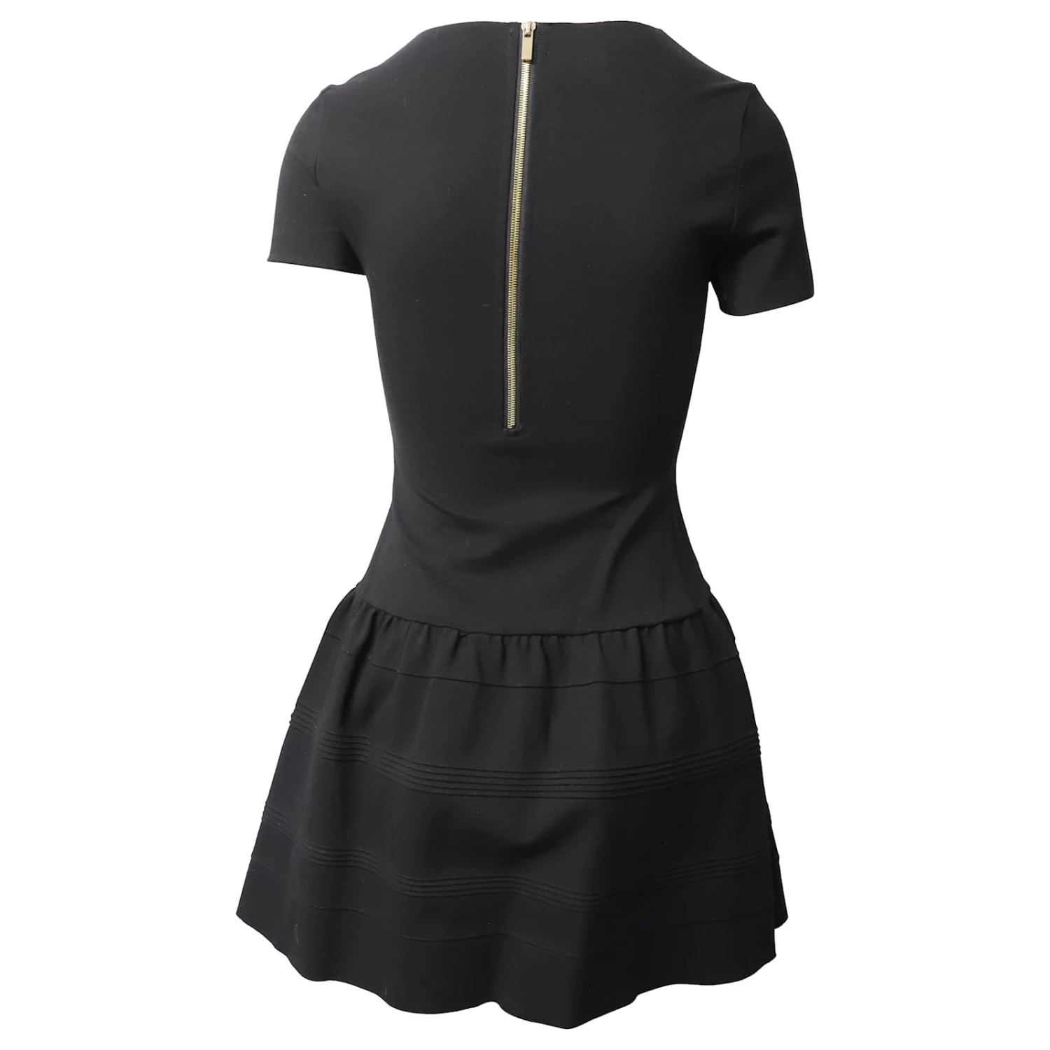 Maje Fit And Flare Kleid Aus Schwarzer Viskose 4 Maje Fit And Flare Kleid Aus Schwarzer Viskose – Bild 4