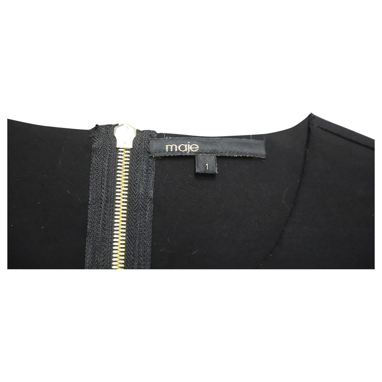 Maje Fit And Flare Kleid Aus Schwarzer Viskose 6 Maje Fit And Flare Kleid Aus Schwarzer Viskose – Bild 6