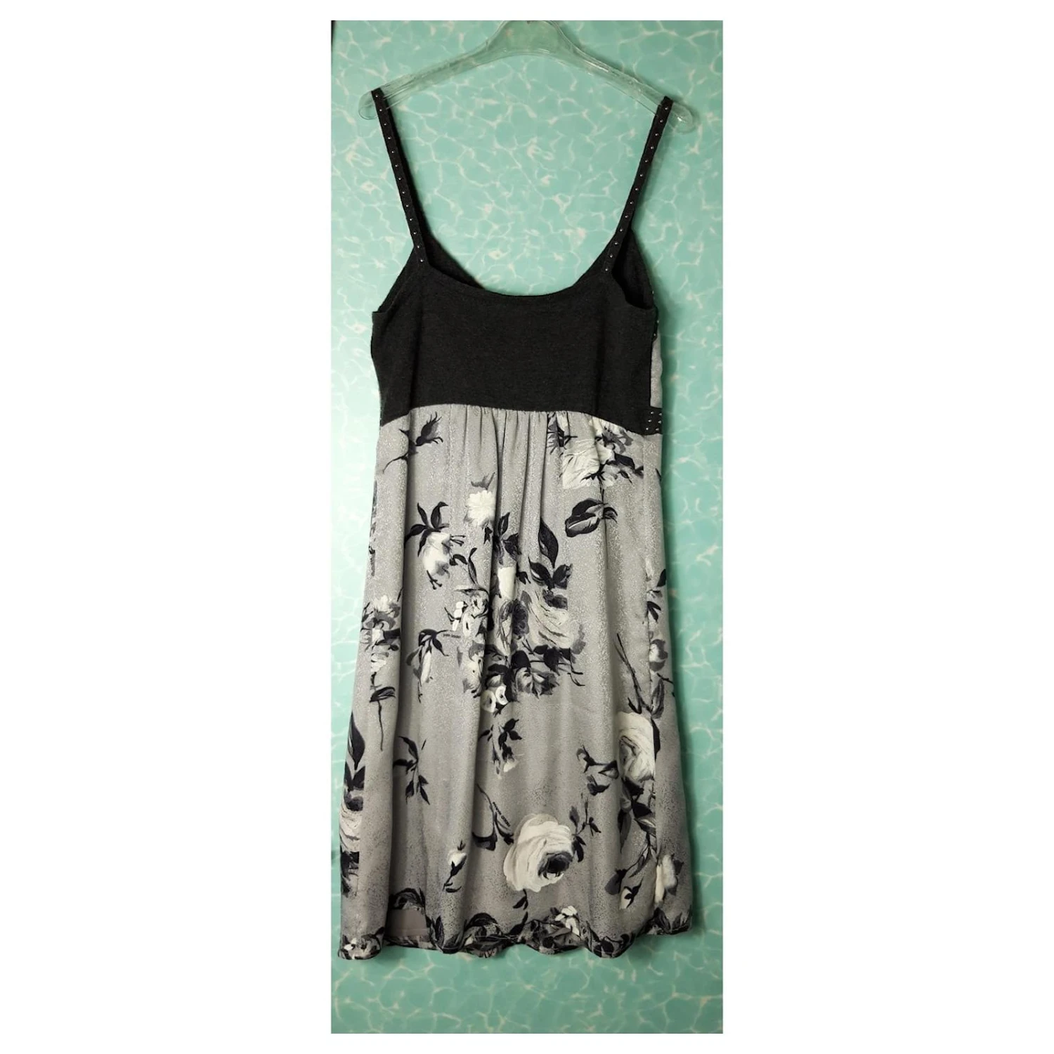 Autre Marque Angelo Marani Fantasy-Seiden-Slip-Kleid Größe 44. Grau 2 Autre Marque Angelo Marani Fantasy-Seiden-Slip-Kleid Größe 44. Grau – Bild 2