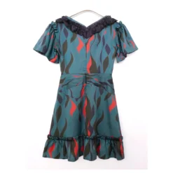 Three Floors Fashion Blaugrün Bedrucktes Kleid Mit Drei Stockwerken -Deutschland Fem Leucht Verkaufs-Shop 507169 3