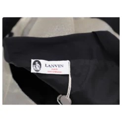 Lanvin Asymmetrisches Kleid In Silber Lamé Und Schwarzer Viskose -Deutschland Fem Leucht Verkaufs-Shop 526333 3