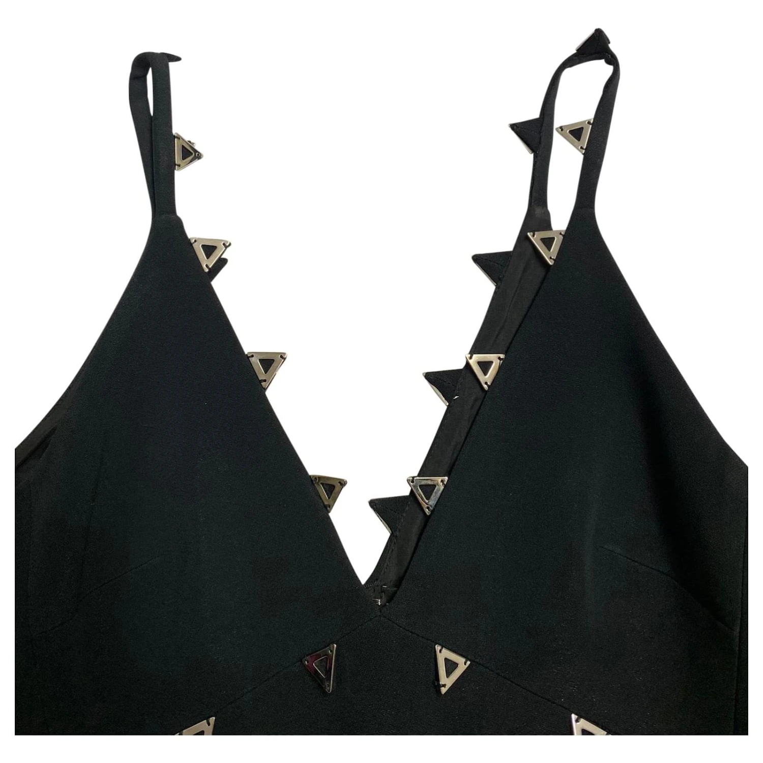 Autre Marque David Koma Verziertes Kleid Mit Tiefem Ausschnitt In Schwarzem Acetat 8 Autre Marque David Koma Verziertes Kleid Mit Tiefem Ausschnitt In Schwarzem Acetat – Bild 8