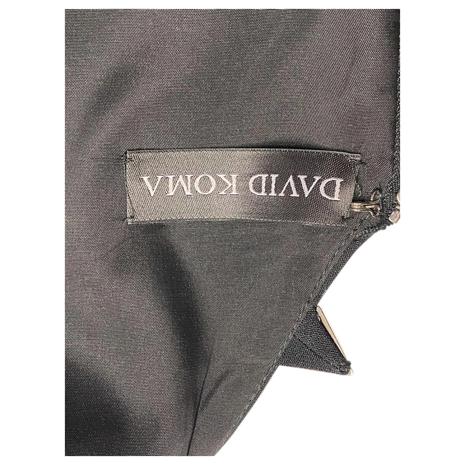 Autre Marque David Koma Verziertes Kleid Mit Tiefem Ausschnitt In Schwarzem Acetat 9 Autre Marque David Koma Verziertes Kleid Mit Tiefem Ausschnitt In Schwarzem Acetat – Bild 9