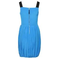 MARC By Marc Jacobs Frances Plissiertes ärmelloses Kleid Aus Blauer Seide -Deutschland Fem Leucht Verkaufs-Shop 553609 6