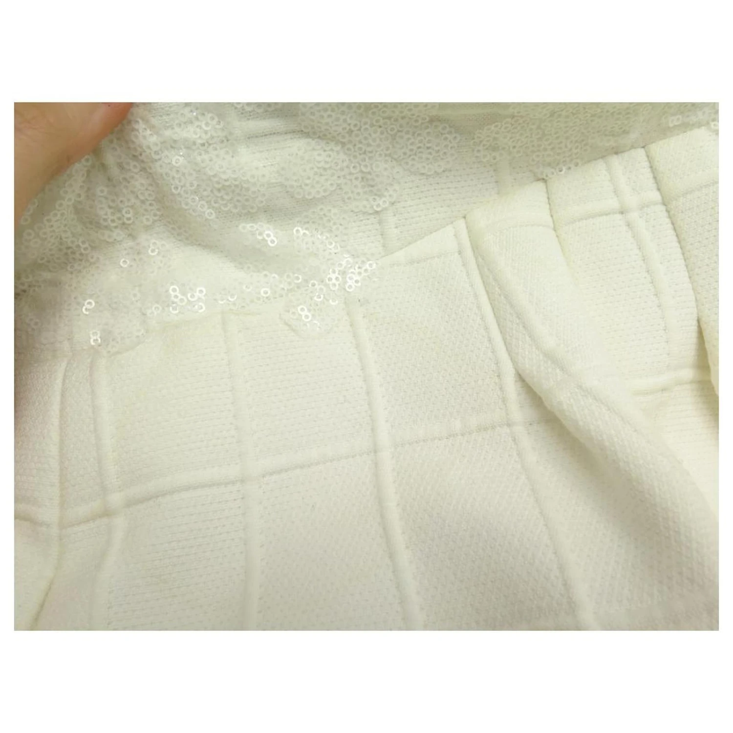 CHANEL KLEID STRASS BLUMEN P51105 Größe L 42 KLEID AUS ECRU-BAUMWOLLE Roh 8 CHANEL KLEID STRASS BLUMEN P51105 Größe L 42 KLEID AUS ECRU-BAUMWOLLE Roh – Bild 8