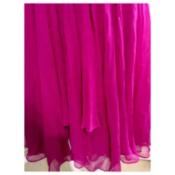Kleid Aus Seidenchiffon Von Marchesa Notte Mit Juwelenbesetzten Trägern Pink Fuschia -Deutschland Fem Leucht Verkaufs-Shop 561378 5
