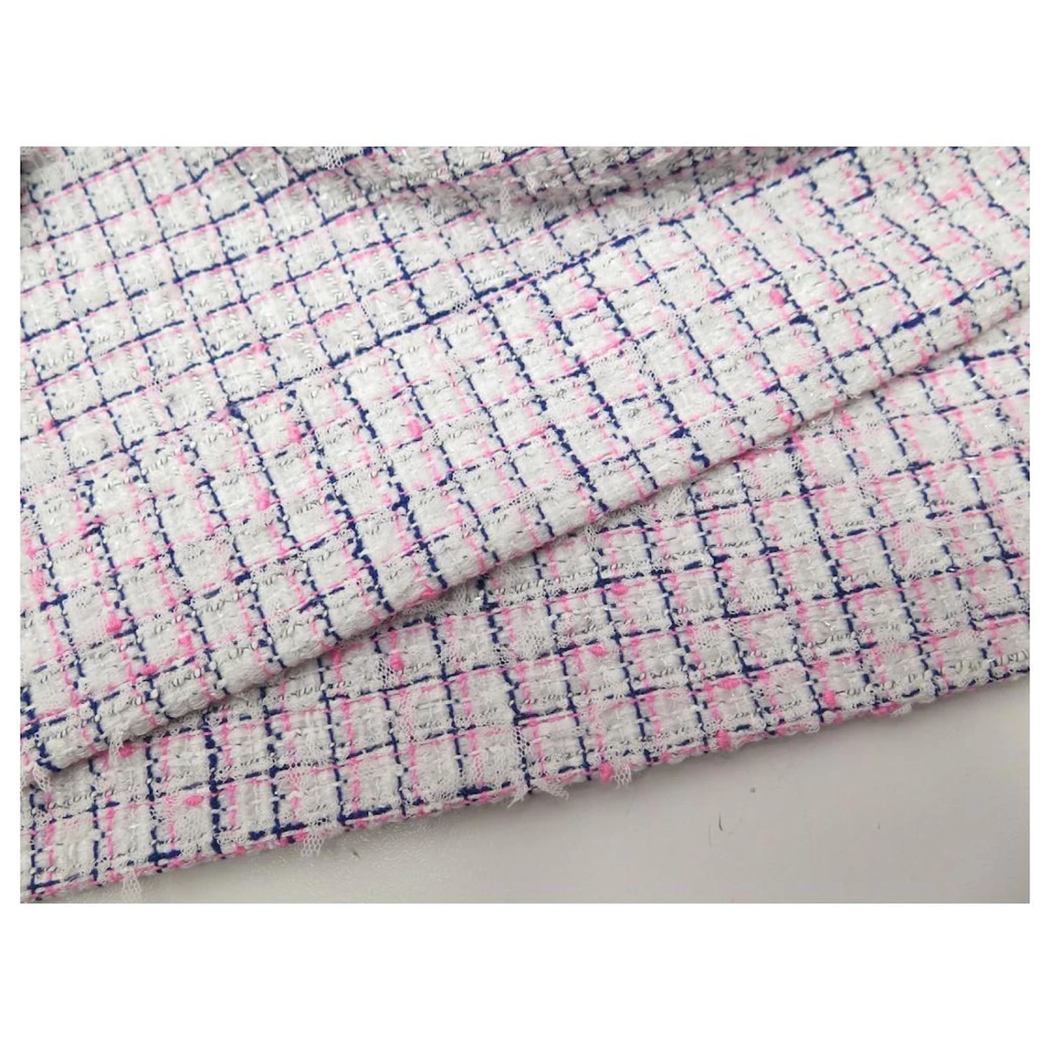 NEUES CHANEL M ÄRMELLOSES KLEID 40 AUS WEISSEM TWEED P49024W05522 Neues Kleid Weiß 7 NEUES CHANEL M ÄRMELLOSES KLEID 40 AUS WEISSEM TWEED P49024W05522 Neues Kleid Weiß – Bild 7