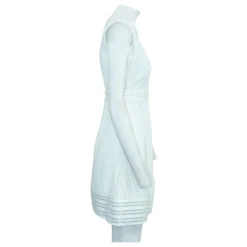 J. Crew J.Crew Off-White Besticktes Kleid Mit V-Ausschnitt Weiß Roh -Deutschland Fem Leucht Verkaufs-Shop 567811 4