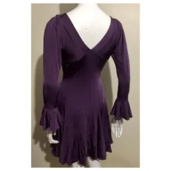 Just Cavalli Lila Kleid Aus Gestrickter Viskose, Vereinigtes Königreich 10 Italienisch 42 -Deutschland Fem Leucht Verkaufs-Shop 587948 3