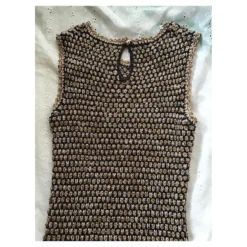 Chanel Kleid Beige Bronze -Deutschland Fem Leucht Verkaufs-Shop 591352 6