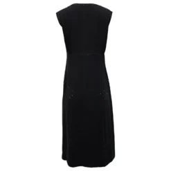 Michael Kors Kleid Mit Tiefer Taille Aus Schwarzer Seide -Deutschland Fem Leucht Verkaufs-Shop 593115 3