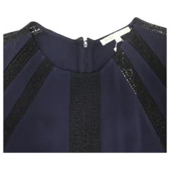 Maje Gestuftes Kleid Mit Spitze Und Volants Aus Marineblauer Viskose 14 Maje Gestuftes Kleid Mit Spitze Und Volants Aus Marineblauer Viskose -Deutschland Fem Leucht Verkaufs-Shop 608231 6