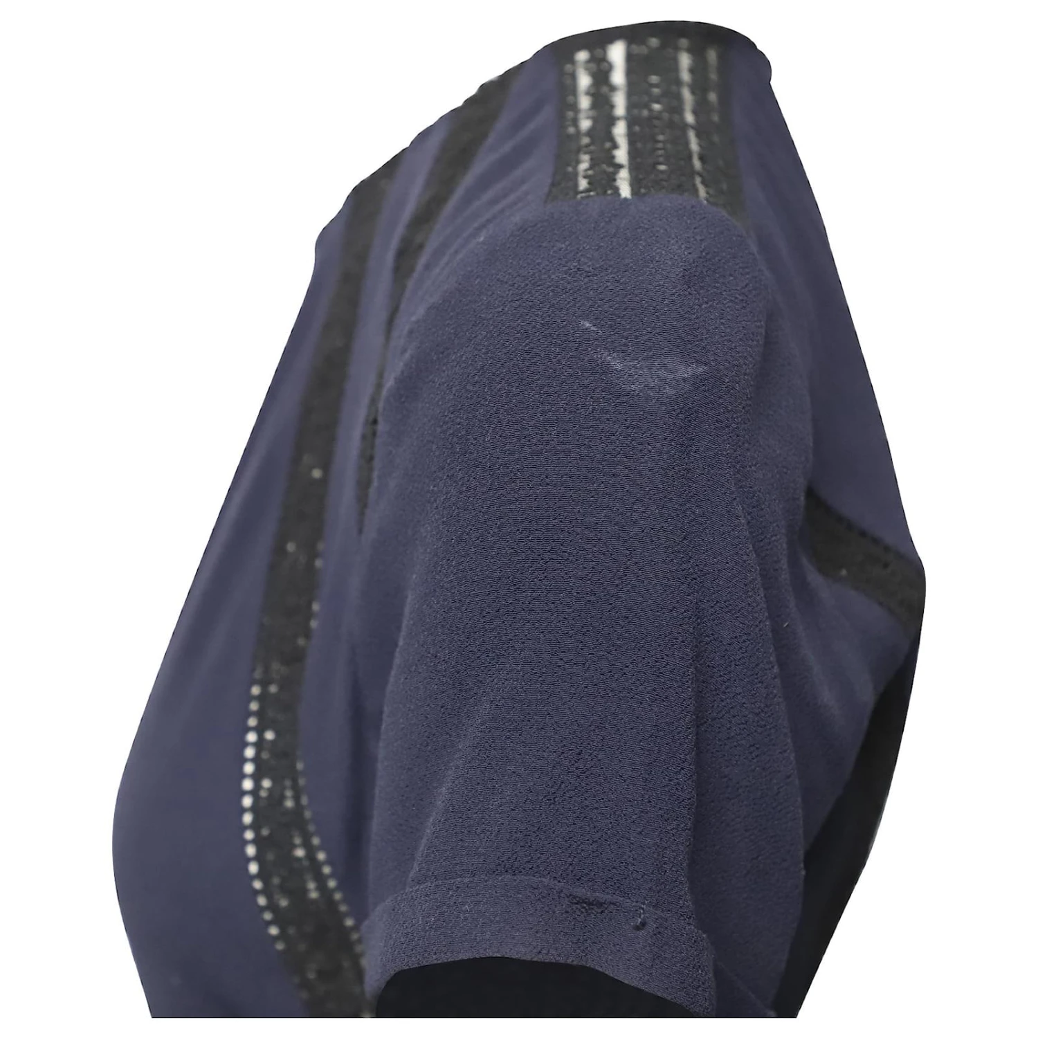 Maje Gestuftes Kleid Mit Spitze Und Volants Aus Marineblauer Viskose 9 Maje Gestuftes Kleid Mit Spitze Und Volants Aus Marineblauer Viskose – Bild 9