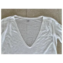 Majestic Gerades Tunika- Oder T-Shirt-Kleid 100% Ecru Leinen T.2 Creme -Deutschland Fem Leucht Verkaufs-Shop 625975 4