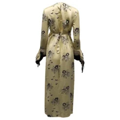 Marni Geblümtes Vintage-Kleid Aus Pastellgelber Seide -Deutschland Fem Leucht Verkaufs-Shop 630427 3