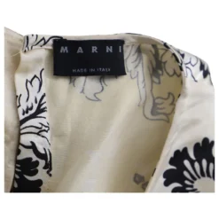 Marni Geblümtes Vintage-Kleid Aus Pastellgelber Seide -Deutschland Fem Leucht Verkaufs-Shop 630427 4