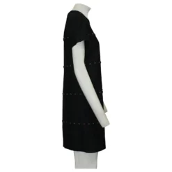 Tory Burch Kurzärmliges Schwarzes Kleid Mit Runden Nieten -Deutschland Fem Leucht Verkaufs-Shop 631667 4