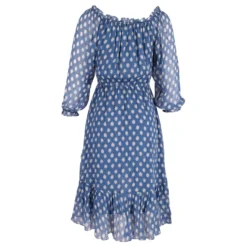 Diane Von Furstenberg Camila Schulterfreies Kleid Aus Blauer Seide 5 Diane Von Furstenberg Camila Schulterfreies Kleid Aus Blauer Seide -Deutschland Fem Leucht Verkaufs-Shop 637754 3