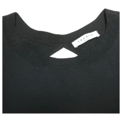 Sandro Paris Kleid Mit U-Ausschnitt Aus Schwarzer Viskose -Deutschland Fem Leucht Verkaufs-Shop 641226 6