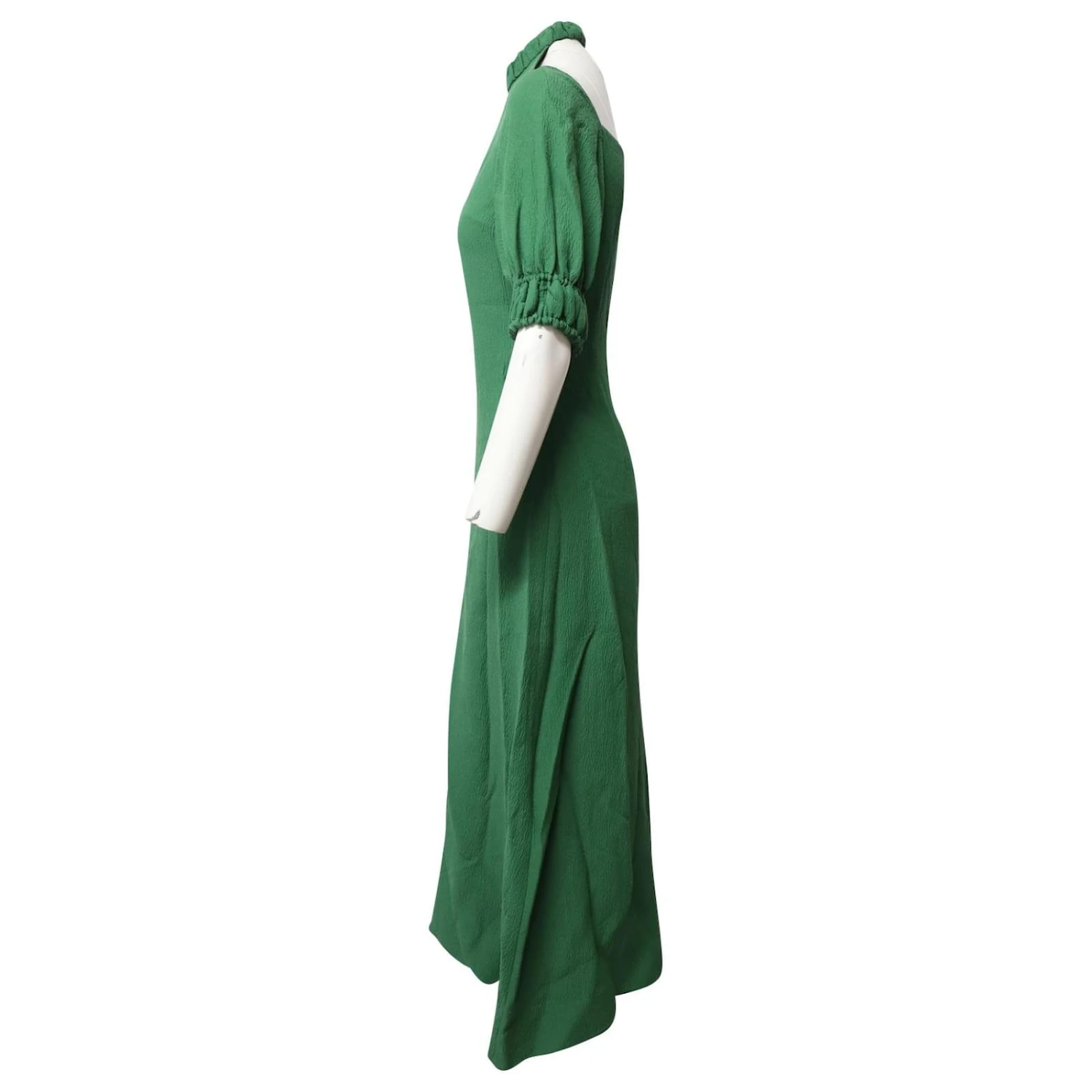 Autre Marque Emilia Wickstead Mimi Cloqué-Kleid Mit Cut-out In Grüner Viskose 2 Autre Marque Emilia Wickstead Mimi Cloqué-Kleid Mit Cut-out In Grüner Viskose – Bild 2