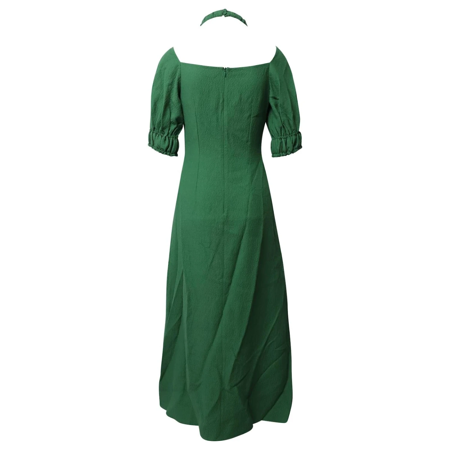 Autre Marque Emilia Wickstead Mimi Cloqué-Kleid Mit Cut-out In Grüner Viskose 3 Autre Marque Emilia Wickstead Mimi Cloqué-Kleid Mit Cut-out In Grüner Viskose – Bild 3