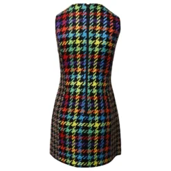 Alice + Olivia Coley Ärmelloses Kleid Mit Hahnentrittmuster Aus Mehrfarbigem Acryl Mehrfarben -Deutschland Fem Leucht Verkaufs-Shop 662058 3