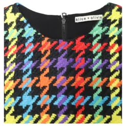 Alice + Olivia Coley Ärmelloses Kleid Mit Hahnentrittmuster Aus Mehrfarbigem Acryl Mehrfarben -Deutschland Fem Leucht Verkaufs-Shop 662058 6