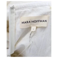 Autre Marque Mara Hoffman Aurelia Kleid Aus Elfenbeinfarbener Baumwolle Weiß Roh -Deutschland Fem Leucht Verkaufs-Shop 677522 4