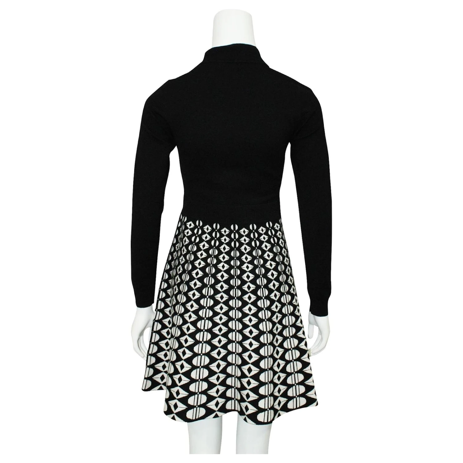 Karen Millen Stehkragen, Schwarz-weißes Kleid 3 Karen Millen Stehkragen, Schwarz-weißes Kleid – Bild 3