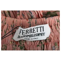 Philosophy Di Alberta Ferretti Rosafarbenes, Schulterfreies Kleid Mit Blumenmuster -Deutschland Fem Leucht Verkaufs-Shop 687031 5