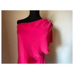 Kleid Aus Baumwolle Und Seide In Fuchsia Mit Ziersteinen Von Patrizia Pepe Fuschia -Deutschland Fem Leucht Verkaufs-Shop 710147 6