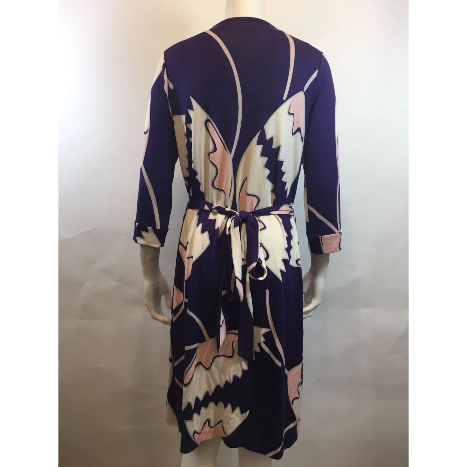 Diane Von Furstenberg Kleid Pink Weiß Lila 2 Diane Von Furstenberg Kleid Pink Weiß Lila – Bild 2