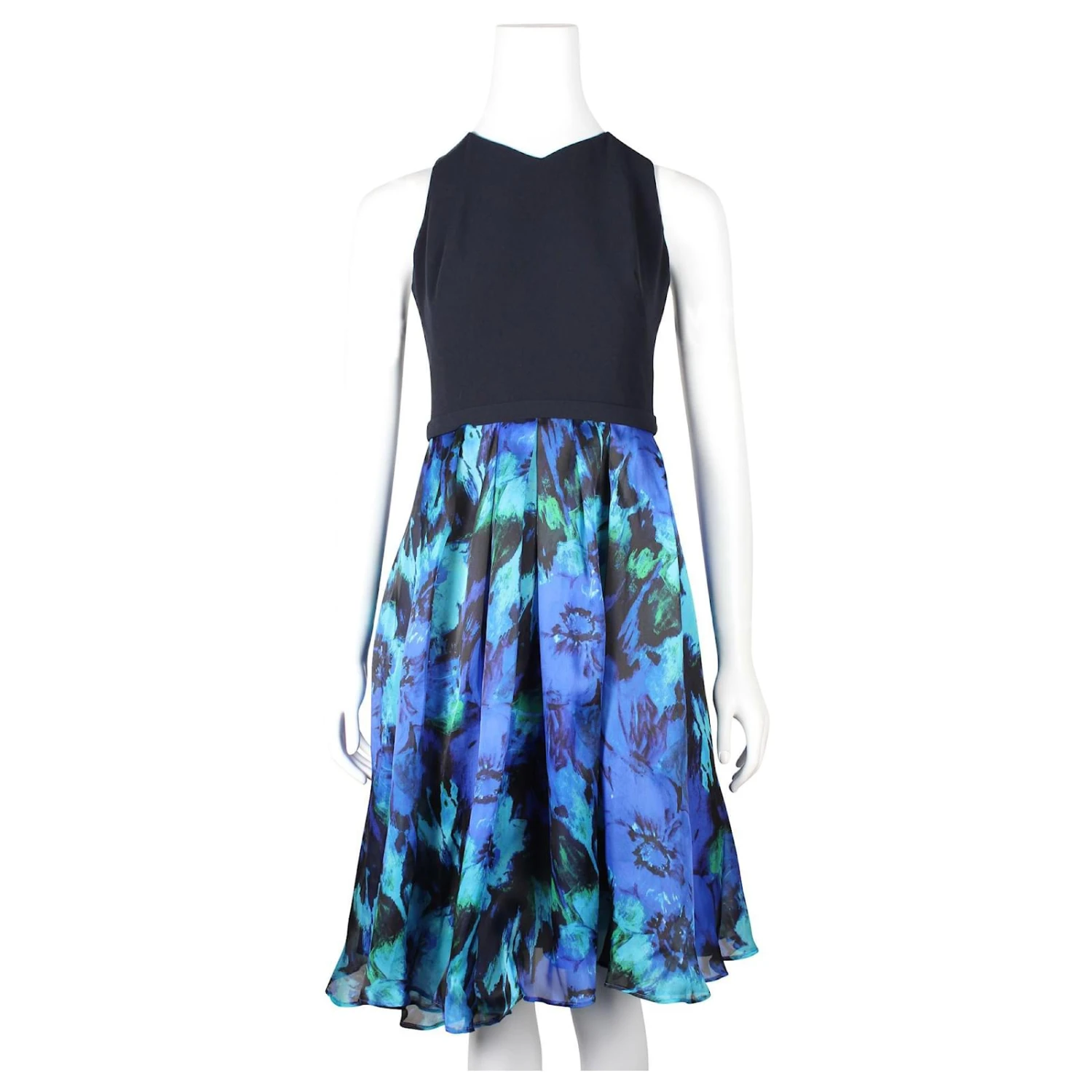 Autre Marque Marineblaues Fließendes Kleid 2 Autre Marque Marineblaues Fließendes Kleid – Bild 2