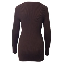 Chloé Chloe Cardigan-Kleid Aus Brauner Wolle -Deutschland Fem Leucht Verkaufs-Shop 730451 3