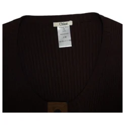 Chloé Chloe Cardigan-Kleid Aus Brauner Wolle -Deutschland Fem Leucht Verkaufs-Shop 730451 6