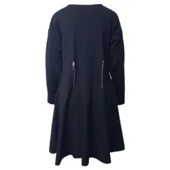 Alexander McQueen Pintuck Zip-Kleid Aus Schwarzer Wolle -Deutschland Fem Leucht Verkaufs-Shop 730473 3