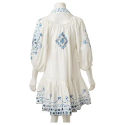 Juliet Dunn Schulterfreies Kleid Mit Gürtel Weiß -Deutschland Fem Leucht Verkaufs-Shop 739606 3